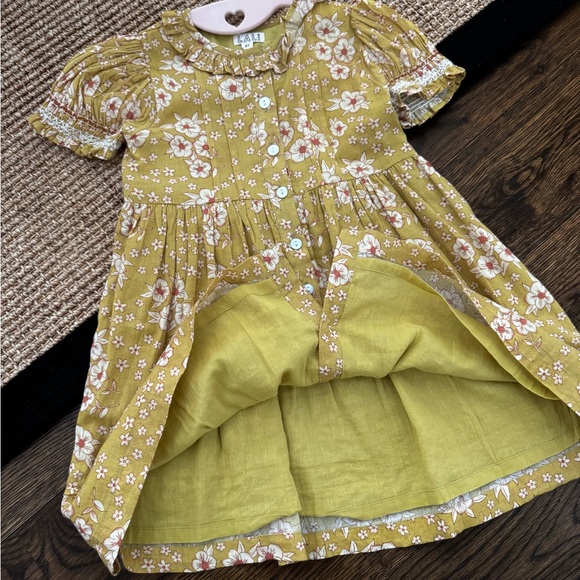 Lali Kids Marigold Floral Dress with bow included! - Picture 4 of 7
